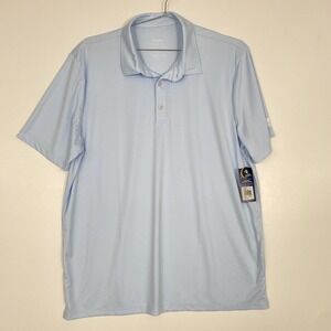 NWT Huk Polo Shirt Mens XL Blue Pursuit Fishing Moisture Wicking Lightweight